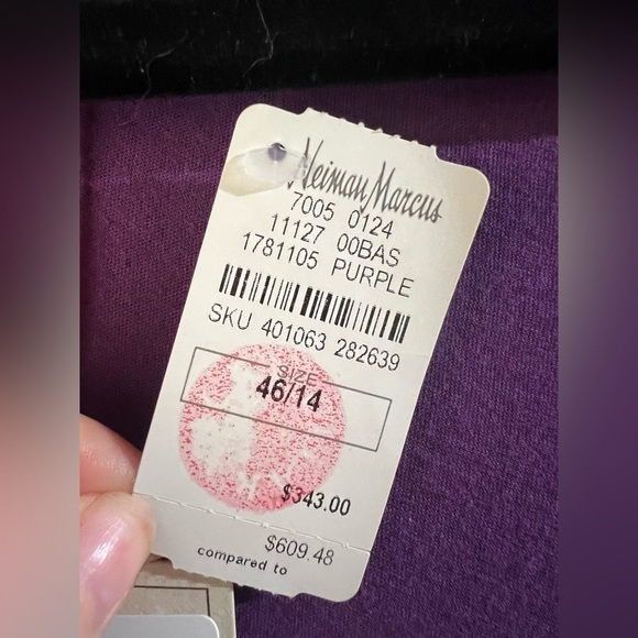 NWT See By Chloe Purple Mixed Media Pleated Dress US 10 - Picture 9 of 12